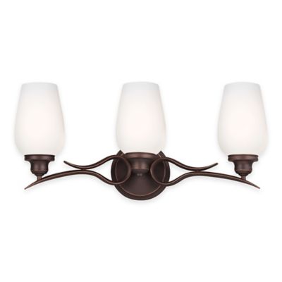 Buy Feiss Standish 3-Light Vanity Fixture in Oil-Rubbed Bronze with CFL Bulbs from Bed Bath ...